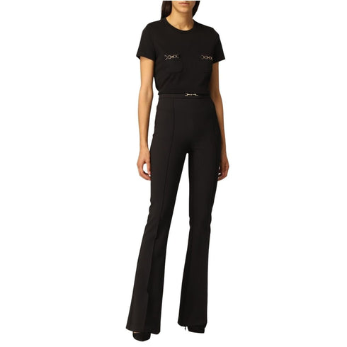 Pantalone Donna slim a zampa Nero ELISABETTA FRANCHI- Francavilla Moda